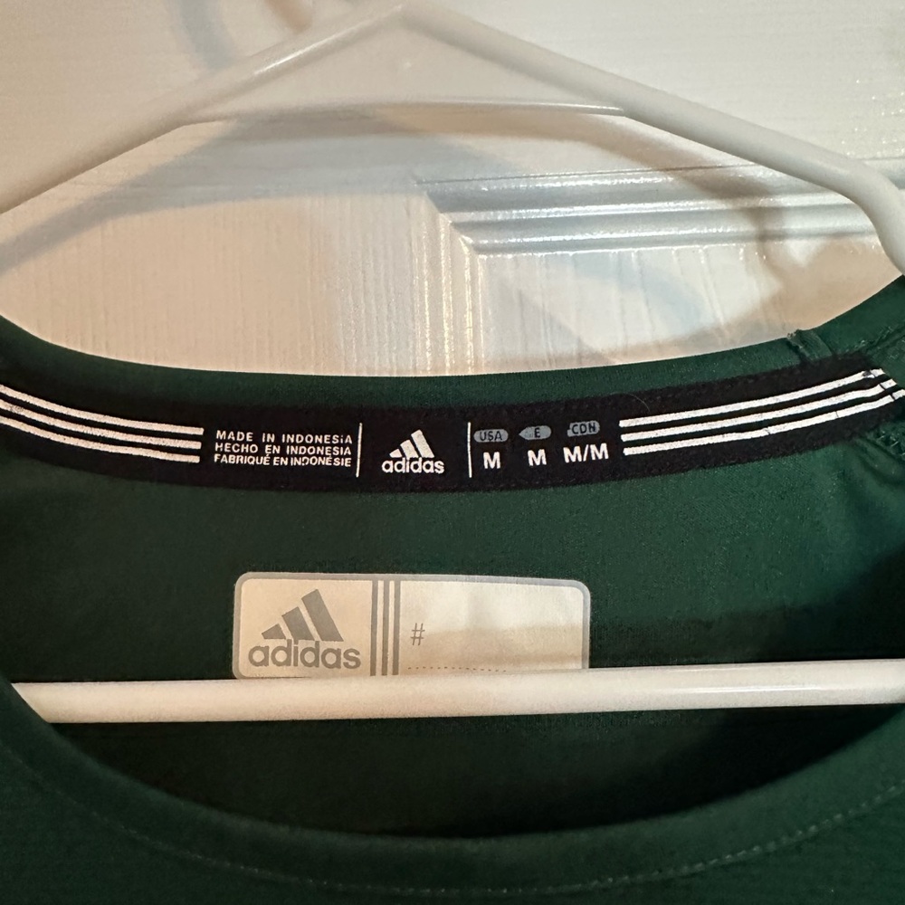 adidas Green and White Long Sleeve dry fit - Picture 3 of 3